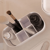 Organizador de Maquiagem com Divisórias Bold Branco 16,8cm - Ela Decora