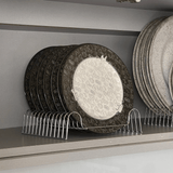 Organizador de Pratos 12 Posições 21,5cm Cromado - Ela Decora