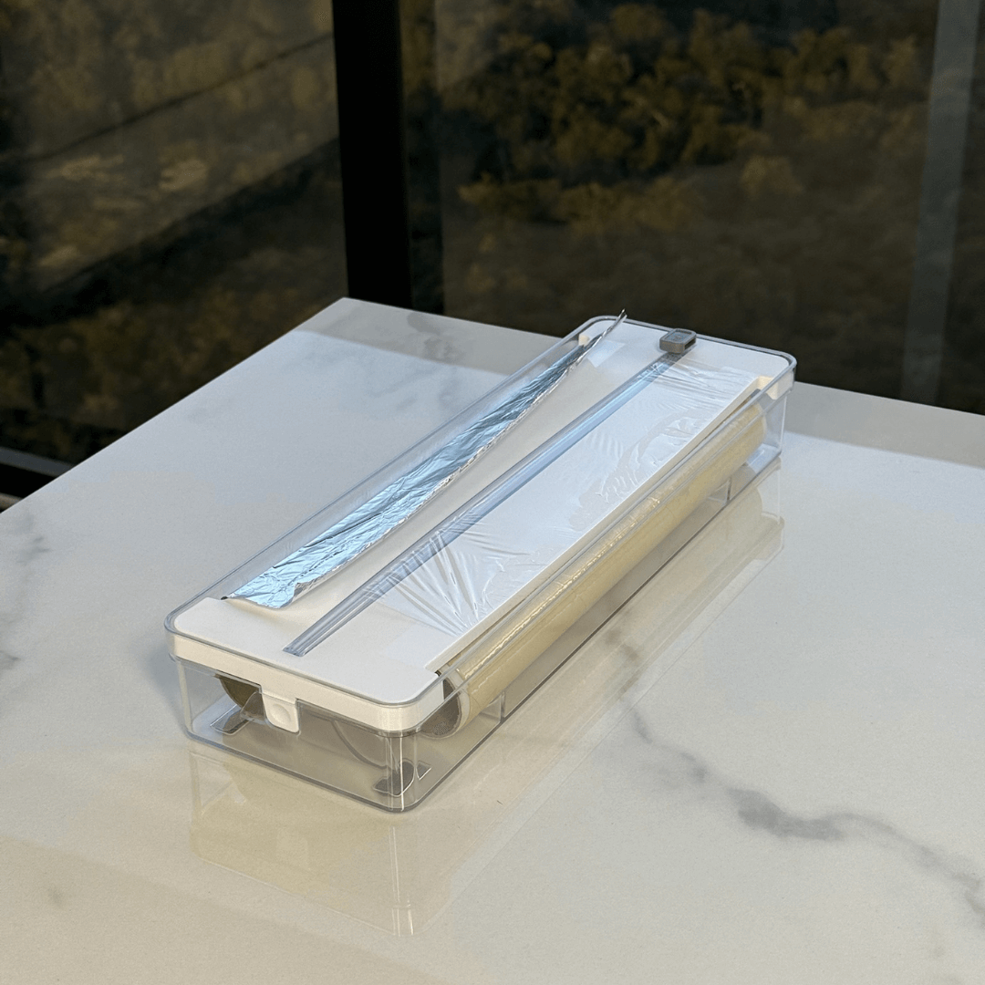 Organizador e Cortador de Rolos Duplo Clear Branco - Ela Decora