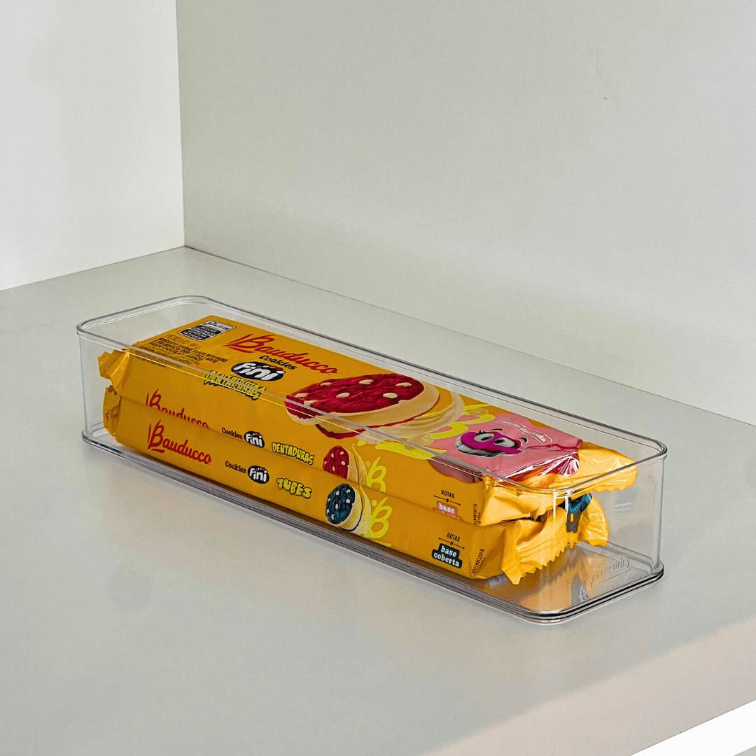 Organizador Encaixa Multiuso Retangular Transparente 29,2cm - Ela Decora