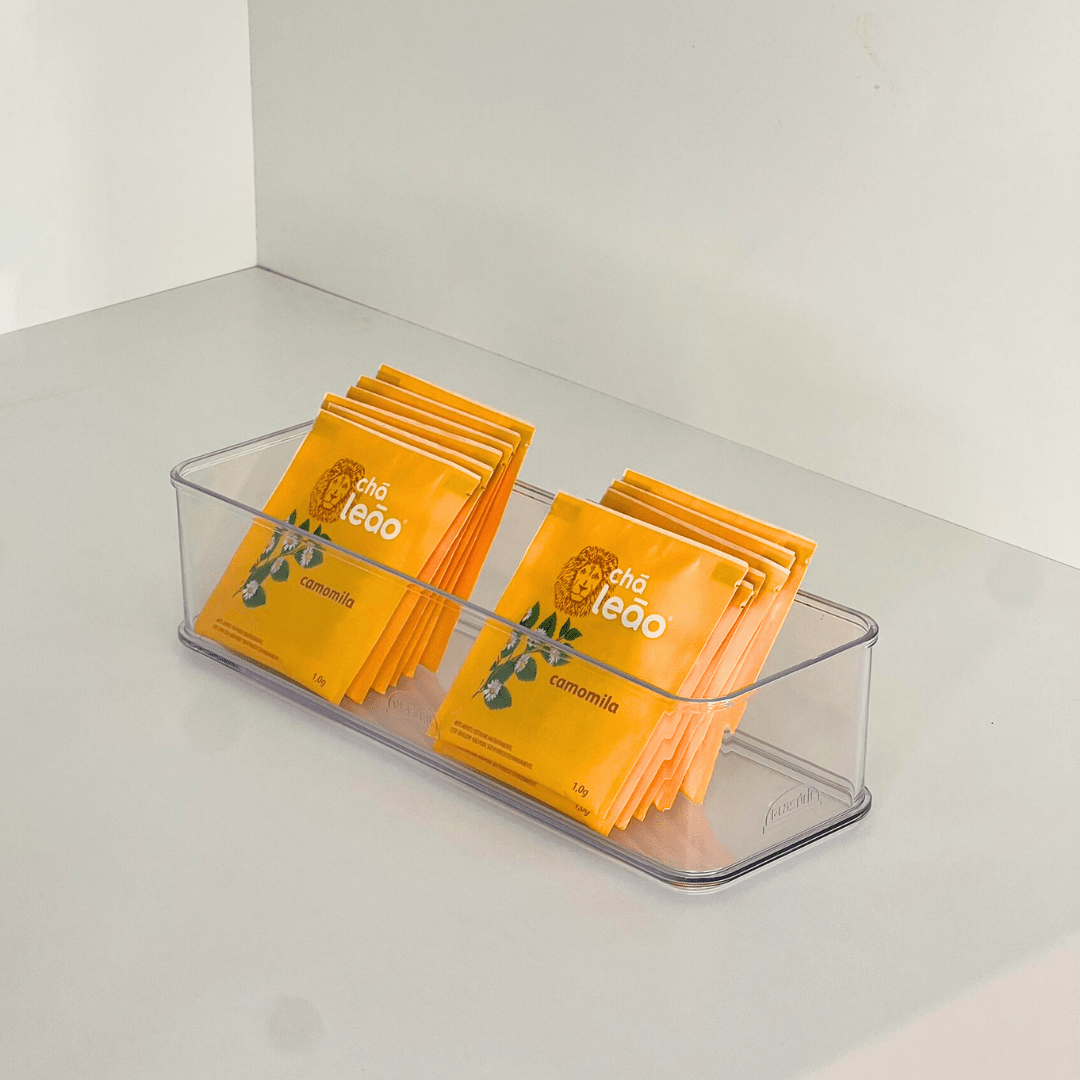Organizador Encaixa Retangular Transparente 21,9cm - Ela Decora