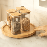 Organizador Giratório Keep de Bambu 25cm - Ela Decora