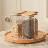 Organizador Giratório Keep de Bambu 25cm - Ela Decora