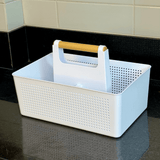 Organizador Multiuso com Alça Flow Branco 8 Litros - Ela Decora