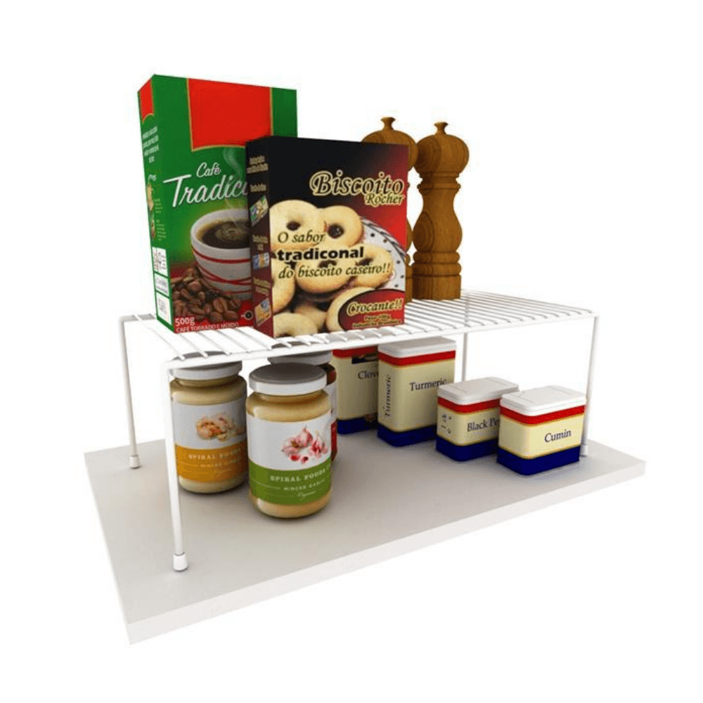 Organizador Para Armário Grande Branco 42cm - Ela Decora