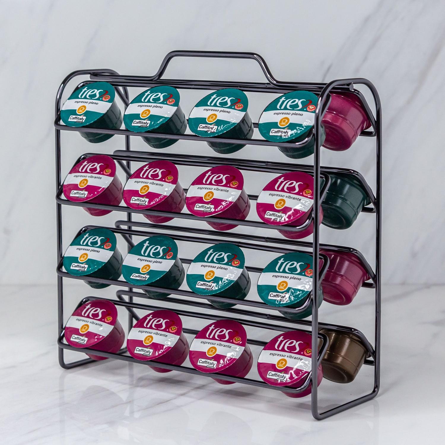 Organizador para Cápsulas de Café 3 Corações Ônix - Ela Decora