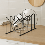 Organizador Para Formas, Tampas e Travessas Preto Fosco Linha Black - Ela Decora