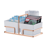 Organizador para Sachês de Açúcar/Adoçante e Mexedor Rose Gold - Ela Decora