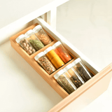 Organizador para Temperos Keep de Bambu 10 Peças - Ela Decora