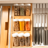 Organizador para Temperos Keep de Bambu 10 Peças - Ela Decora