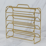 Organizador Porta Cápsulas De Café 3 Corações Dourado - Ela Decora