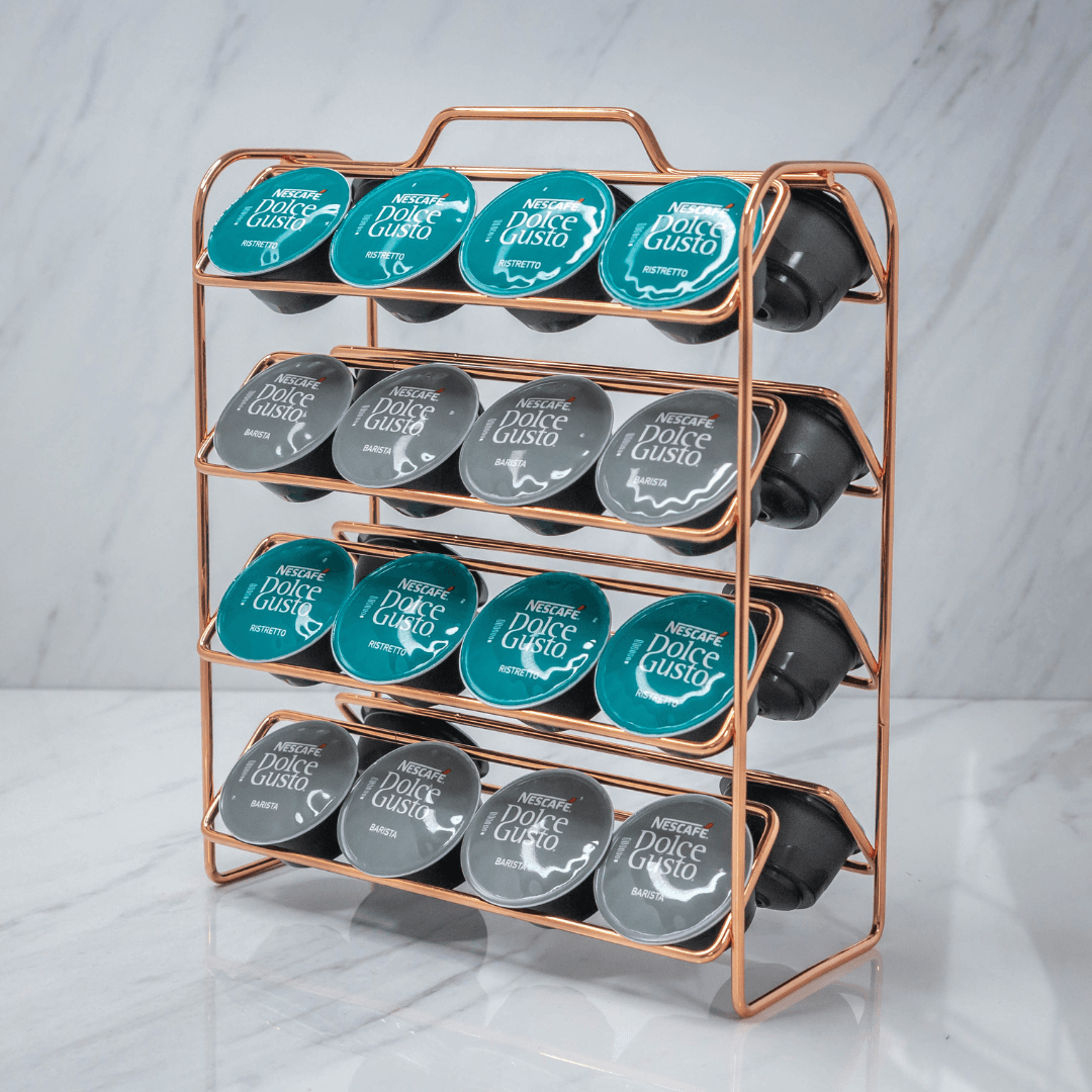 Organizador Porta Cápsulas de Café Dolce Gusto Rose Gold - Ela Decora