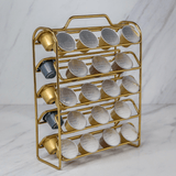 Organizador Porta Cápsulas de Café Nespresso Dourado - Ela Decora