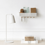 Organizador Porta Chaves e Correspondências Estique com 5 Ganchos Branco - Ela Decora