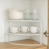 Organizador de Canto 3 Níveis Para Pratos Branco