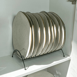 Organizador De Pratos Para Armário e Pia Preto Linha Black