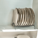 Organizador De Pratos Para Armário e Pia Preto Linha Black