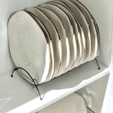 Organizador De Pratos Para Armário e Pia Preto Linha Black