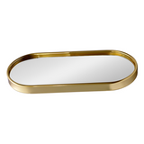 Bandeja Oval Espelhada Dourada 22cm