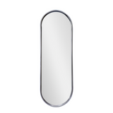 Bandeja Decorativa Espelhada Oval Prata 30cm