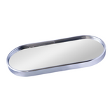 Bandeja Oval Espelhada Prata 22cm