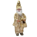 Papai Noel Musical Dourado e Branco 77cm - Ela Decora