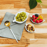 Petisqueira Bowl Porcelana Folha Leaf Branca - 14 x 9 x 5 cm - Ela Decora