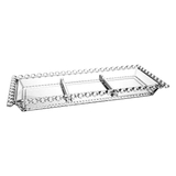 Petisqueira com 3 Divisórias em Cristal 30cm x 13cm x 2,5cm - Ela Decora