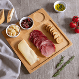 Petisqueira em Bambu com Molheira 4 Peças - Ela Decora