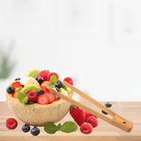 Pinça Pegador Multiuso de Bambu 30cm x 6cm x 1,7cm - Ela Decora