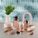 Porta Algodão de Polipropileno Belly Soft Rosa Nude Translucido - 8,5 cm - Ela Decora