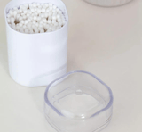 Porta Algodão Dual Branco - Ela Decora