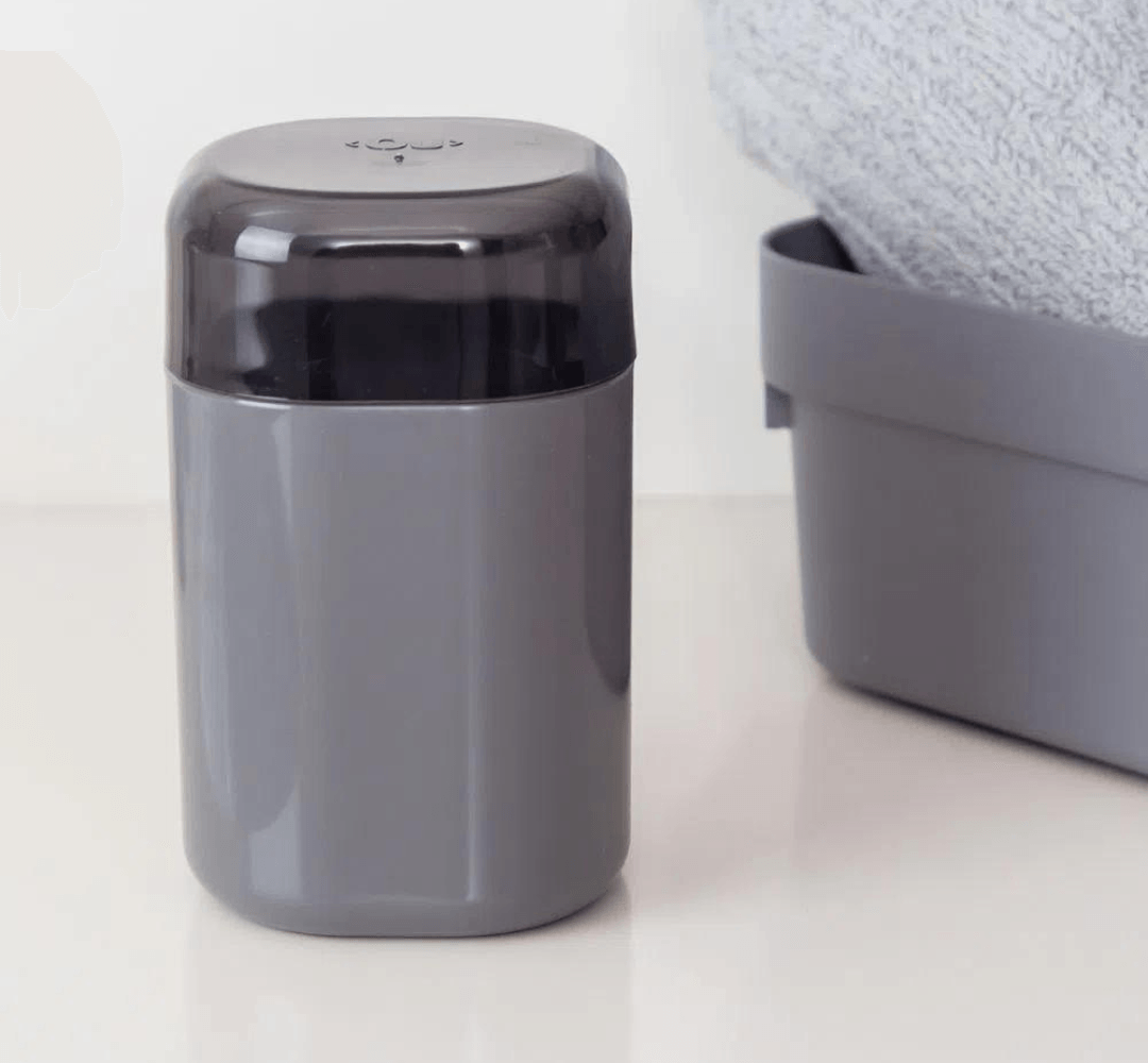 Porta Algodão Dual Chumbo - Ela Decora