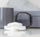 Porta Algodão Dual Chumbo - Ela Decora