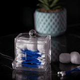 Porta Algodão e Cotonete de Acrilíco Quadrado 9,5cm - Ela Decora