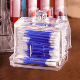 Porta Algodão e Cotonete de Acrilíco Quadrado 9,5cm - Ela Decora