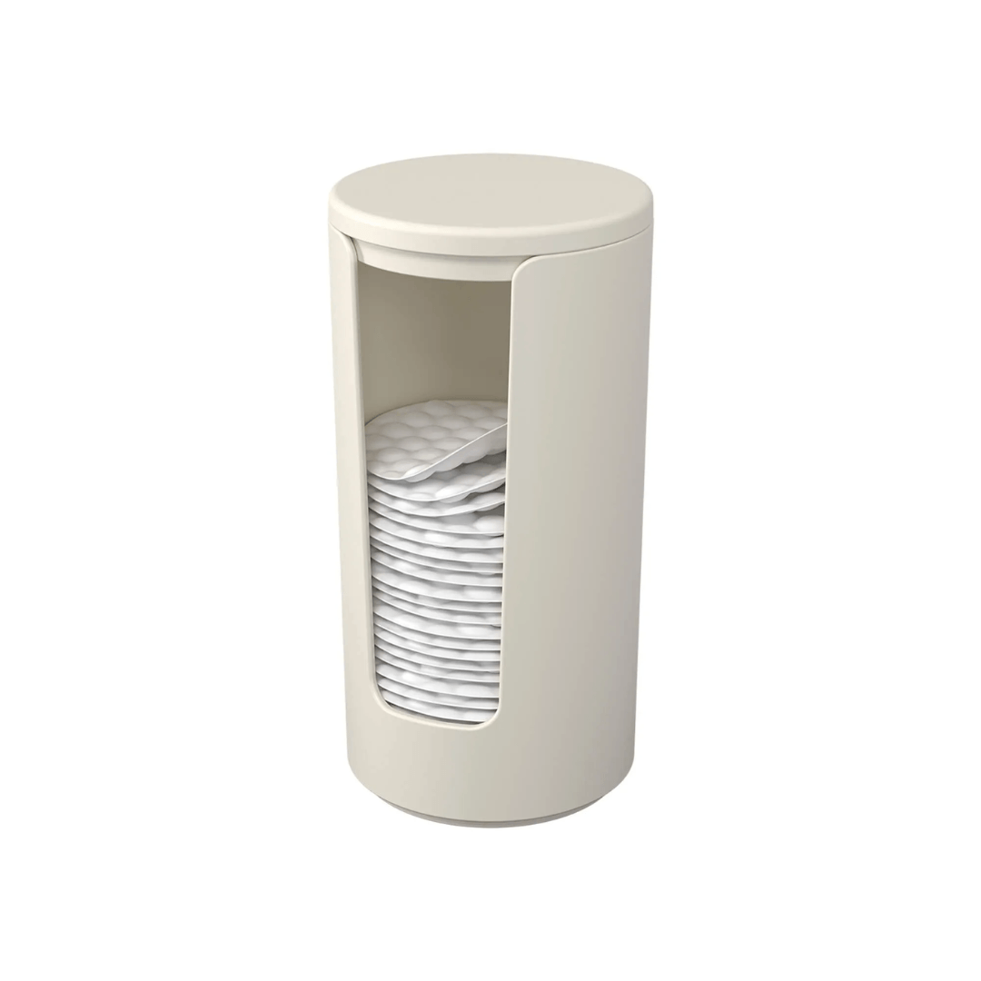 Porta Algodão em Disco Serene Bege - Ela Decora