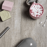 Porta Algodão New Belly Rosa e Cromado - 8,5 cm - Ela Decora