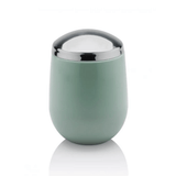 Porta Algodão New Belly Verde e Cromado - 8,5 cm - Ela Decora