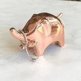 Porta Anél Anigram Elefante Rose Gold - Ela Decora