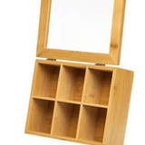 Porta Chá de Bambu 21cm - Ela Decora