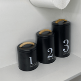 Porta Condimentos Metalla N2 Preto 1,3 Litros - Ela Decora