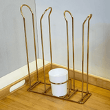 Porta Copos Descartáveis 200ml - 50/80ml Com Porta Mexedor Dourado - Ela Decora