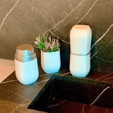 Porta Cotonete E Algodão Branco Com Cromado Fosco - Ela Decora