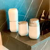 Porta Cotonete E Algodão Branco Com Cromado Fosco - Ela Decora