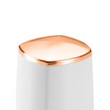 Porta Cotonete e Algodão Branco e Rose Gold Linha Conceito - Ela Decora