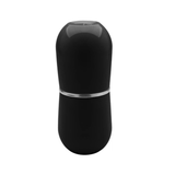 Porta Escova Belly com Tampa Preto e Cromado - Ela Decora