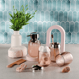 Porta Escova Belly Soft Rosa Nude Translúcido - 20 cm - Ela Decora