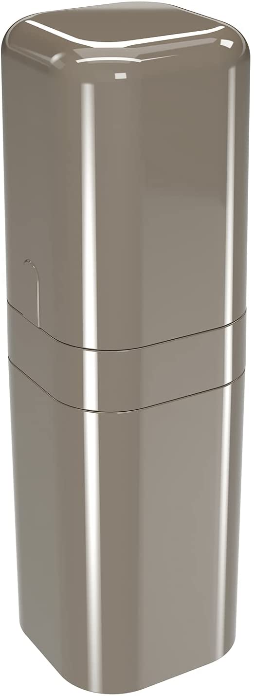 Porta Escova com Tampa Splash Cinza - Ela Decora