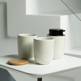 Porta Escova de Dente Cerâmica Branco Reativo Osaka - Ela Decora